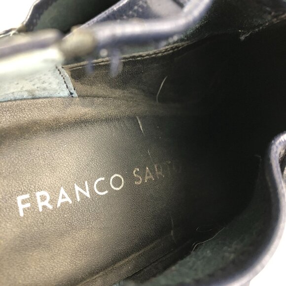 Franco Sarto Women's Size 9M Rapport Blue Faux Leather High Heel Ankle Booties - Picture 13 of 14